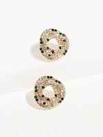 Gold Pave Wreath Earring