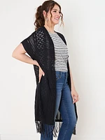 Short Sleeve Crochet Pointelle Coverup