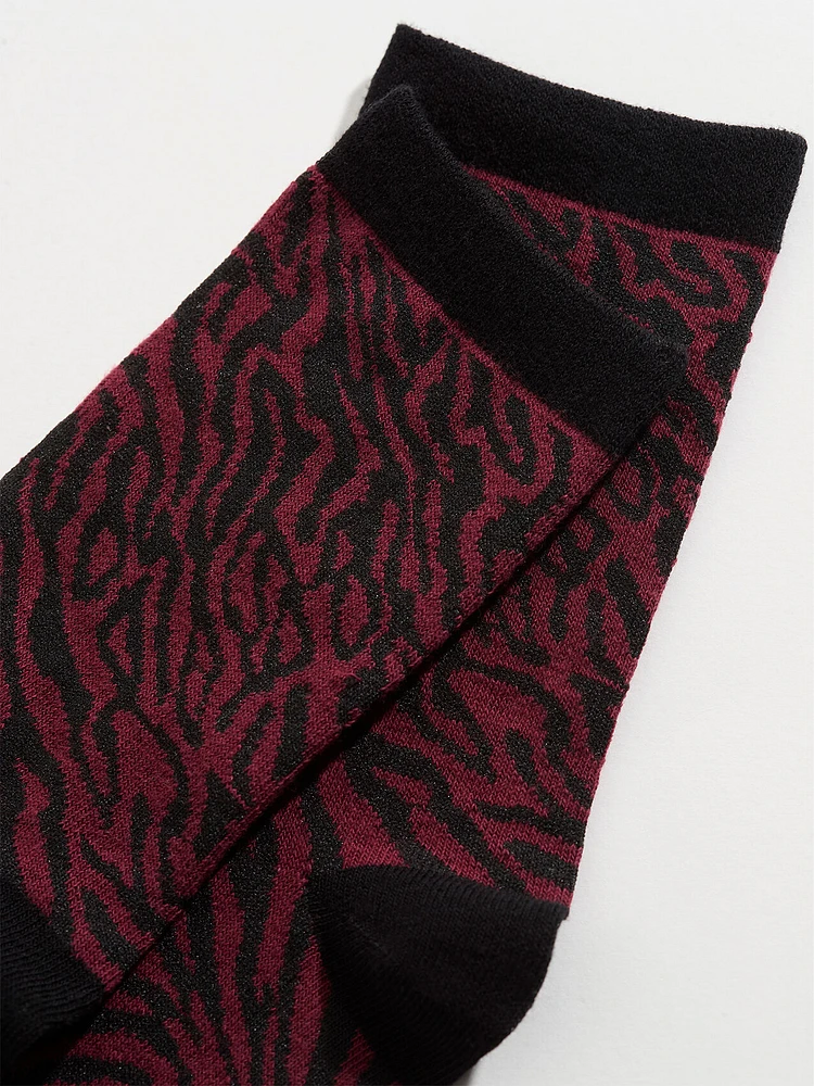 Zebra Crew Socks