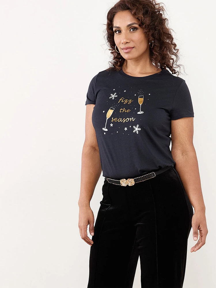 Petite Modal Blend Graphic T-Shirt