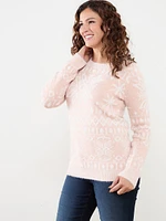 Knit Snowflake Holiday Sweater