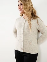 Petite Button-Front Cardigan