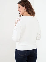 Lace & Rhinestone Sweater