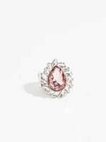 Tear Drop Crystal Stretch Ring