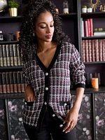 Petite V-Neck Knit Cardigan