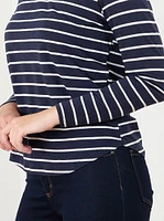 Long Sleeve Boat Neck T-Shirt