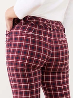 Leah Straight Ankle Pant Plaid