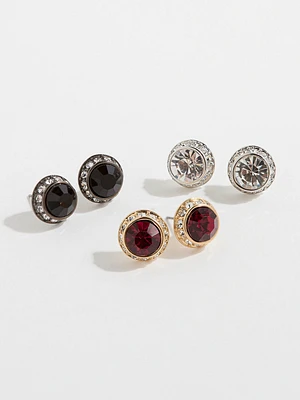 Rhinestone Stud Earring Pack