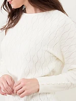 Long Sleeve Boatneck Pullover Sweater