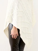 Cable Knit Poncho Sweater