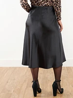 Petite Satin A-Line Skirt