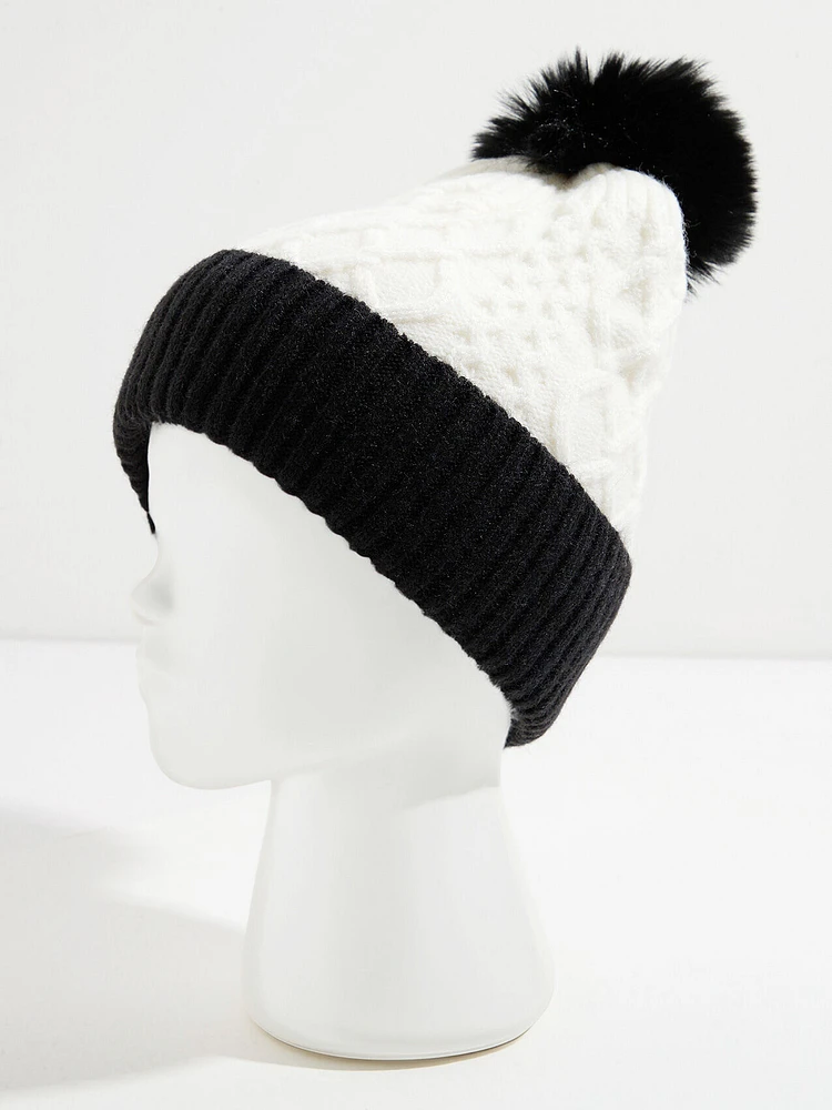 Contrast Knit Toque