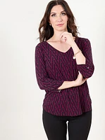 3/4 Sleeve Relaxed Fit Top