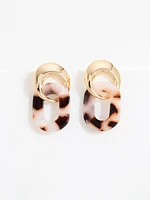 Tortoise and Gold 2-Tier Earrings