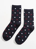 Polka Dot Crew Socks