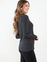 Stretch Jersey Turtleneck Top