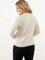 Petite Button-Front Cardigan