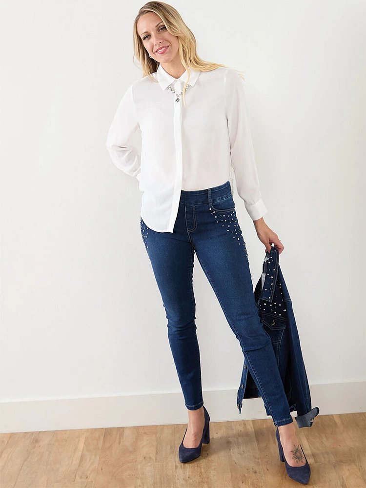 Blake Pull-On Rhinestone Jean