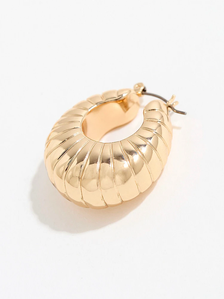 Gold Croissant Earrings