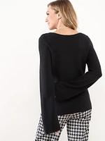 Bell Sleeve Pullover Sweater