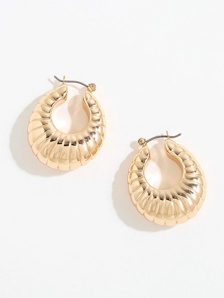 Gold Croissant Earrings