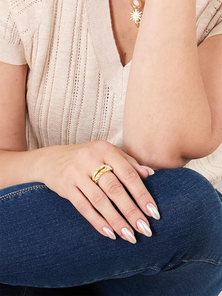 Gold Stackable Stretch Rings