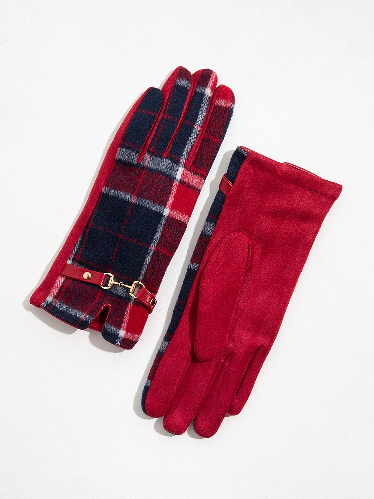 Red Plaid Gloves