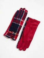 Red Plaid Gloves