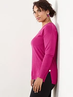 Petite Drop Shoulder Tunic Sweater