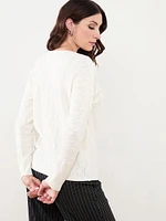 Long Sleeve Boatneck Pullover Sweater