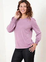 Long Sleeve Top with Decorative Cuff Detail