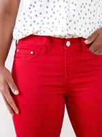 Petite Olivia Red Straight Ankle Jean