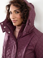 Petite Quilted Mid-Weight Vegan Down Coat