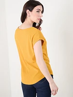 Short Sleeve Textured Top