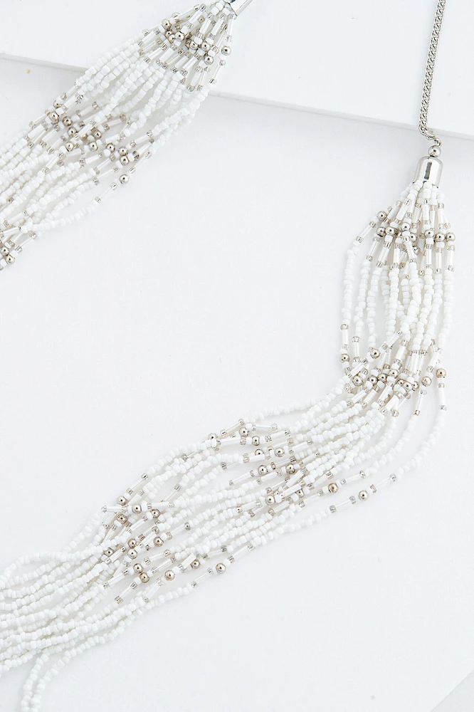 Sea Bead Long Multi Layer Necklace