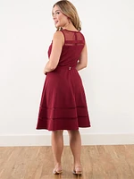 Petite Ottoman Fit 'N Flare Dress