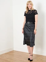 Satin Midi Skirt