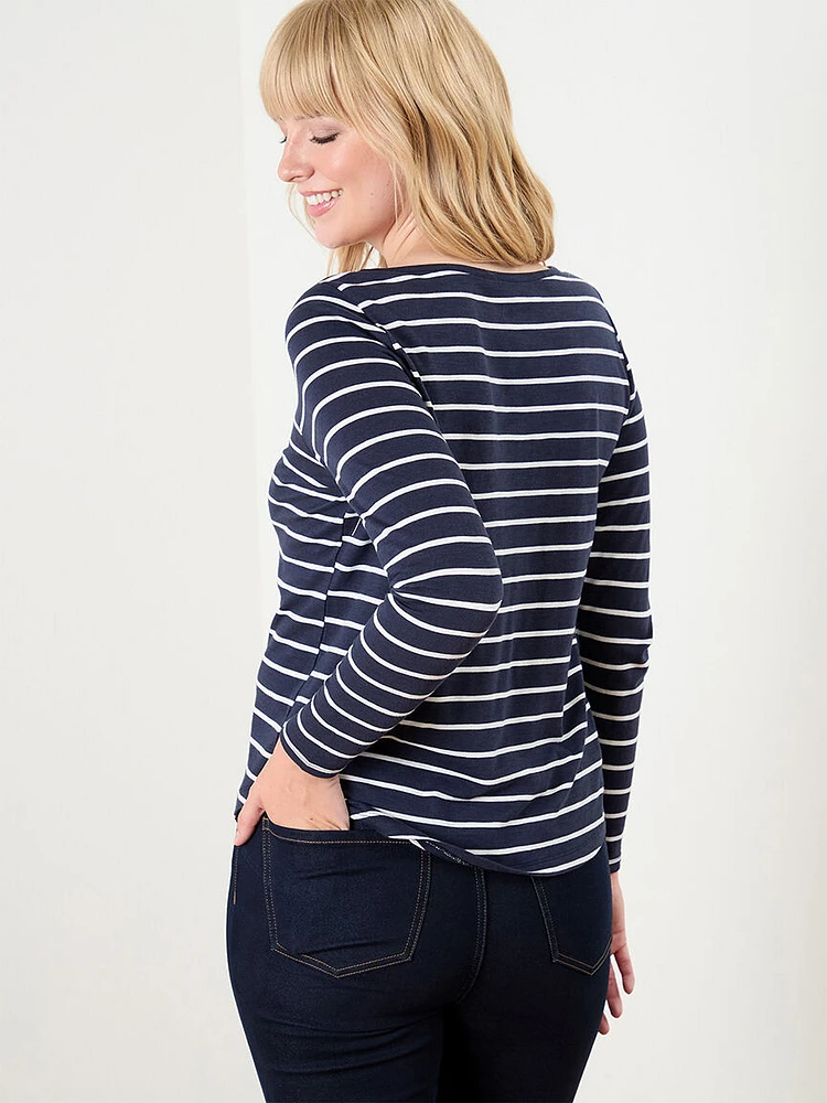 Long Sleeve Boat Neck T-Shirt