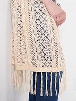 Short Sleeve Crochet Pointelle Coverup