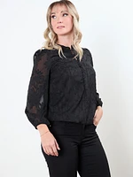 Petite Chiffon Bubble Hem Blouse