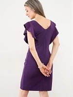 Textured Jewelled Neckline Dress