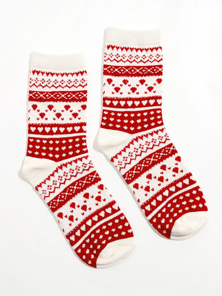 FairIsle Crew Socks