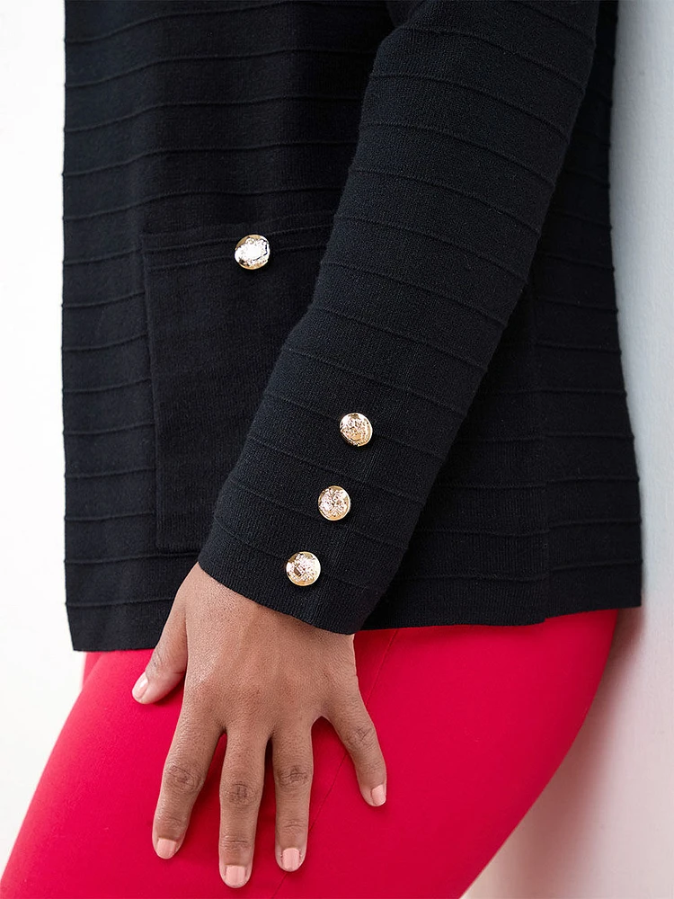 Petite Knit Sweater Blazer