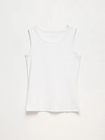 Stretch Cotton Hi-Neck Tank