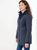 Vegan Down Parka with Removable Hood