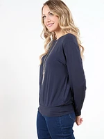 Knit Banded Bottom Top