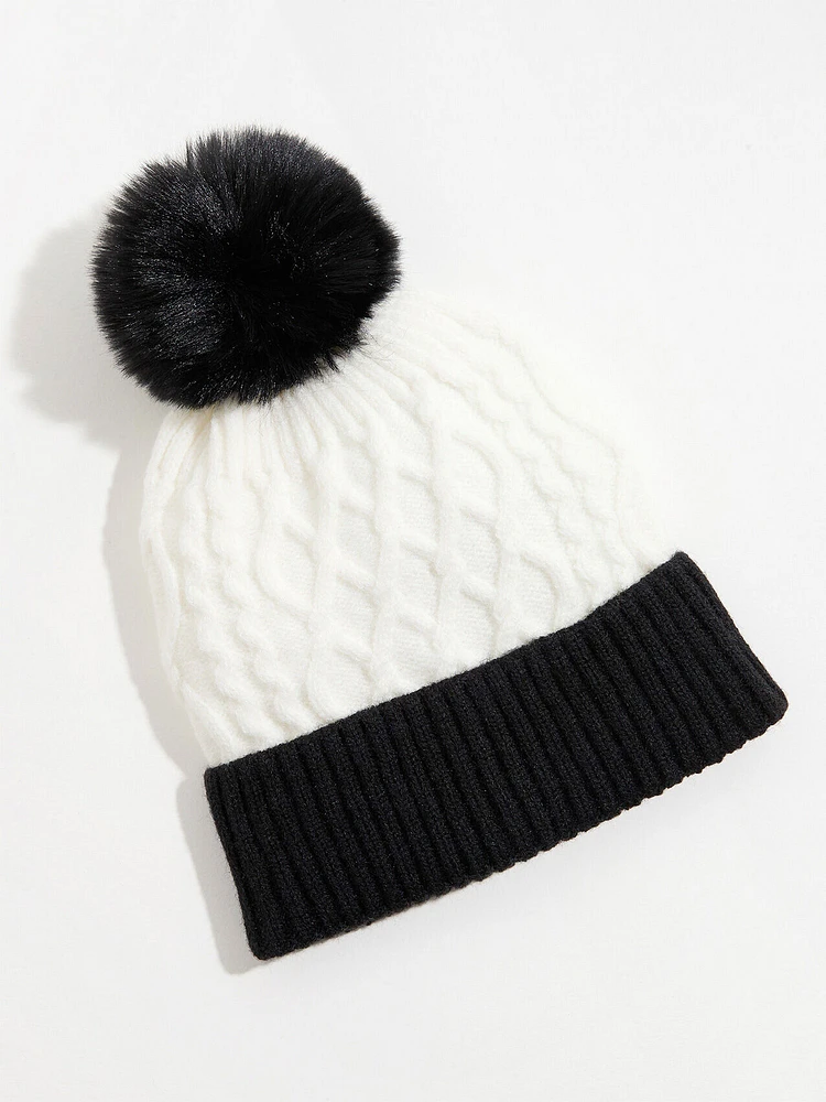 Contrast Knit Toque