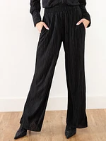 Wide Leg Plisse Pants