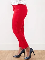 Petite Olivia Red Straight Ankle Jean