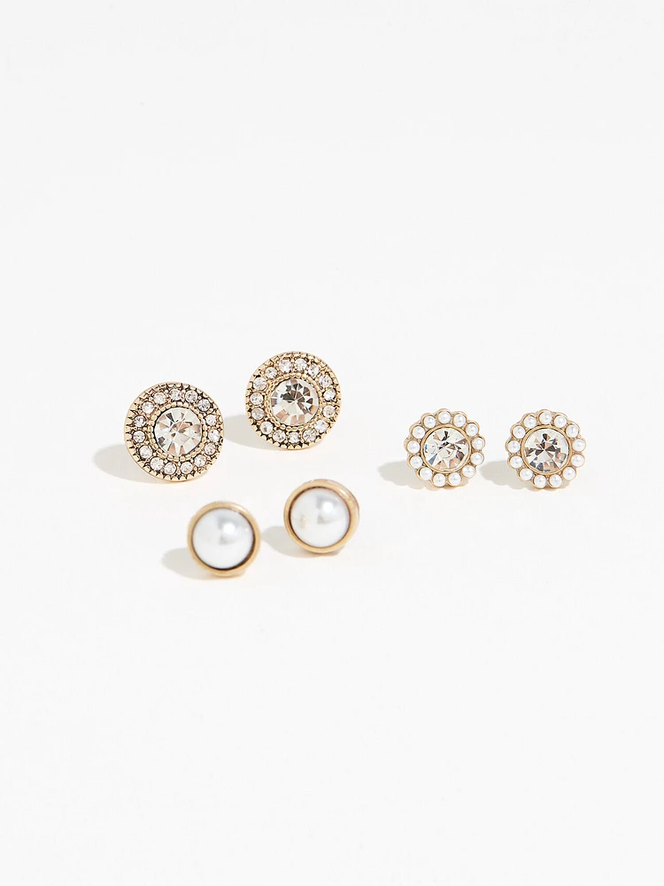 Gold and Pearl Stud Pack